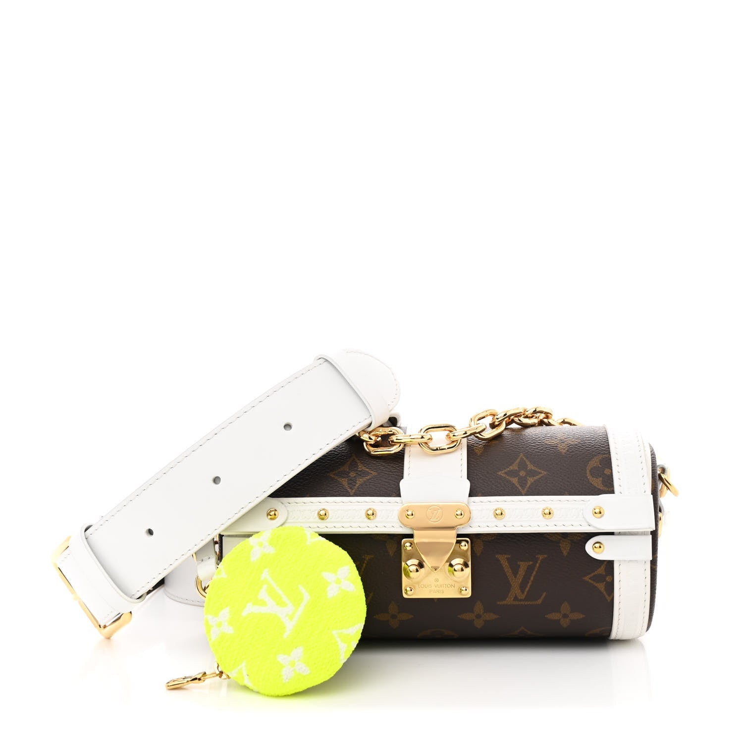 Monogram LV Match Papillon Trunk White