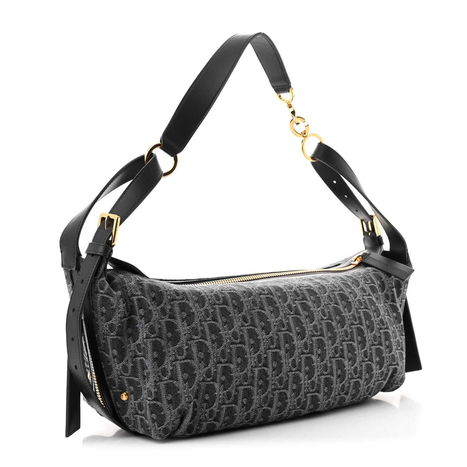 Oblique Denim Medium D-Journey Bag Grey
