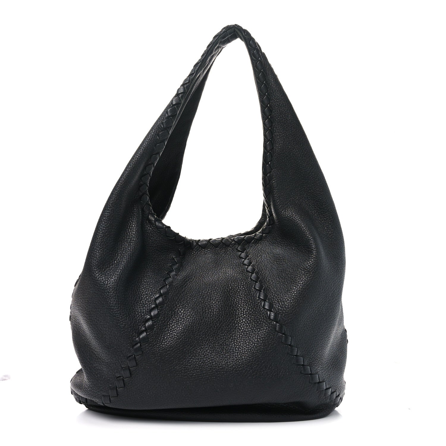 Cervo Deerskin Large Hobo Black