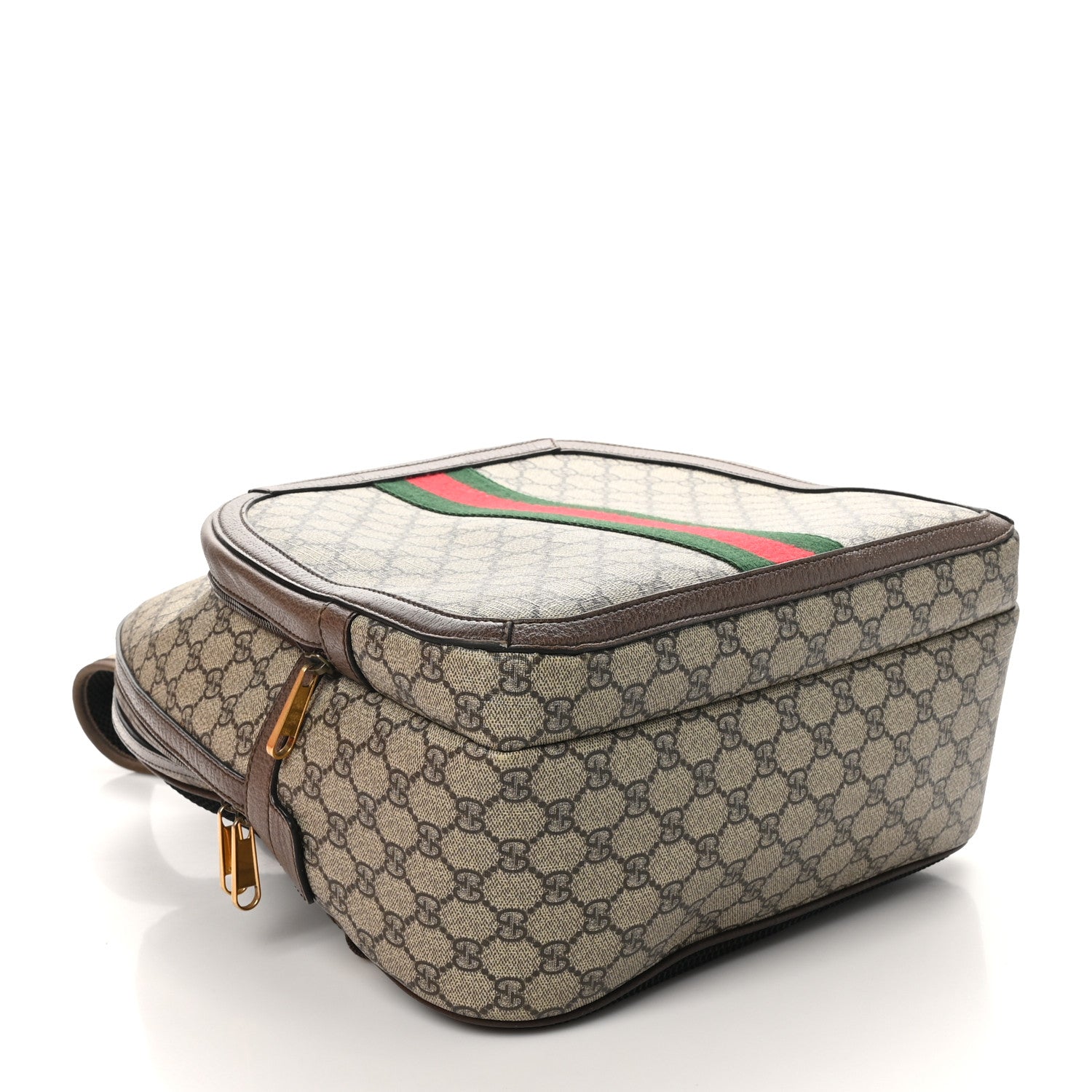 GG Supreme Monogram Medium Ophidia Day Backpack Brown