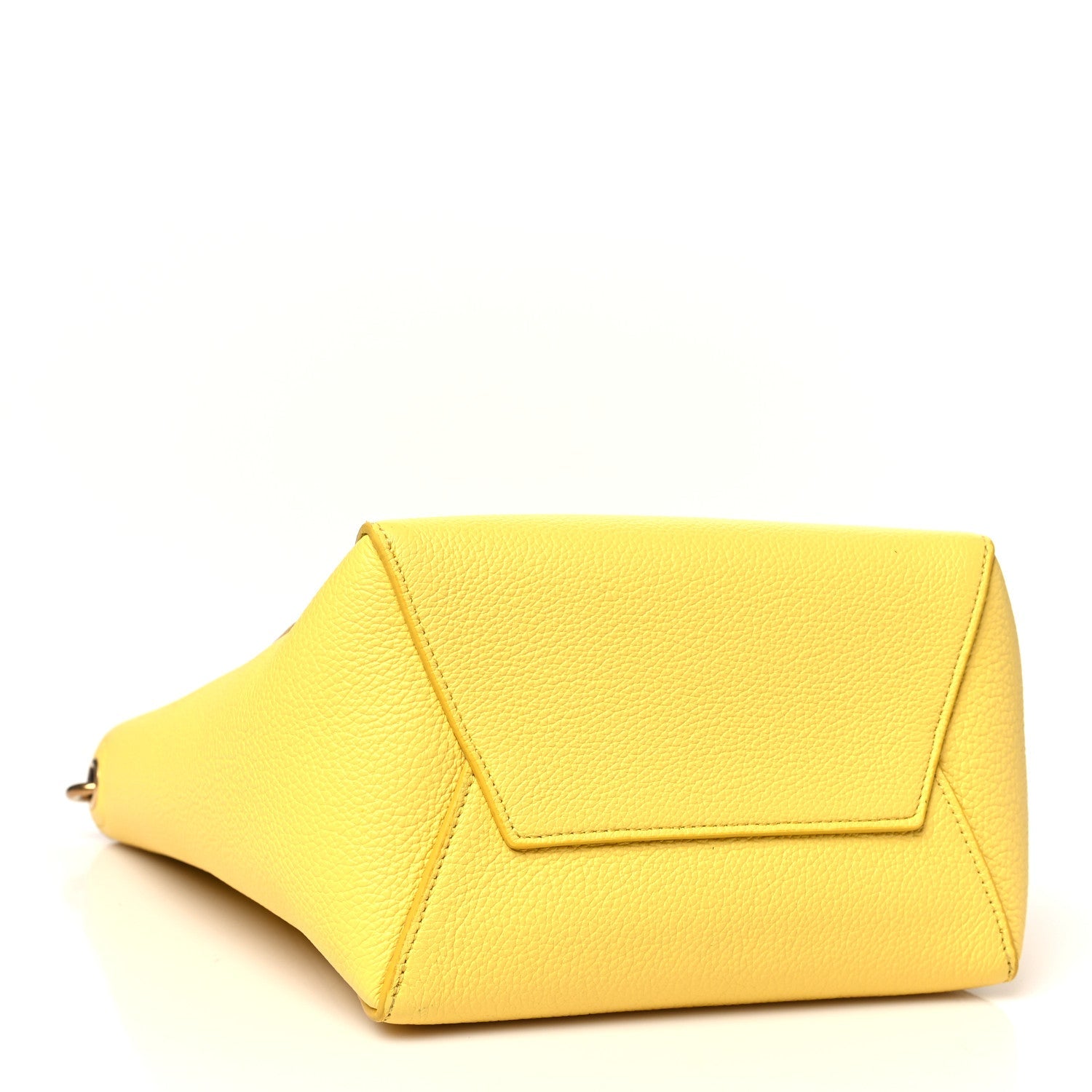 Soft Grained Calfskin Small Sangle Bucket Bag Citron