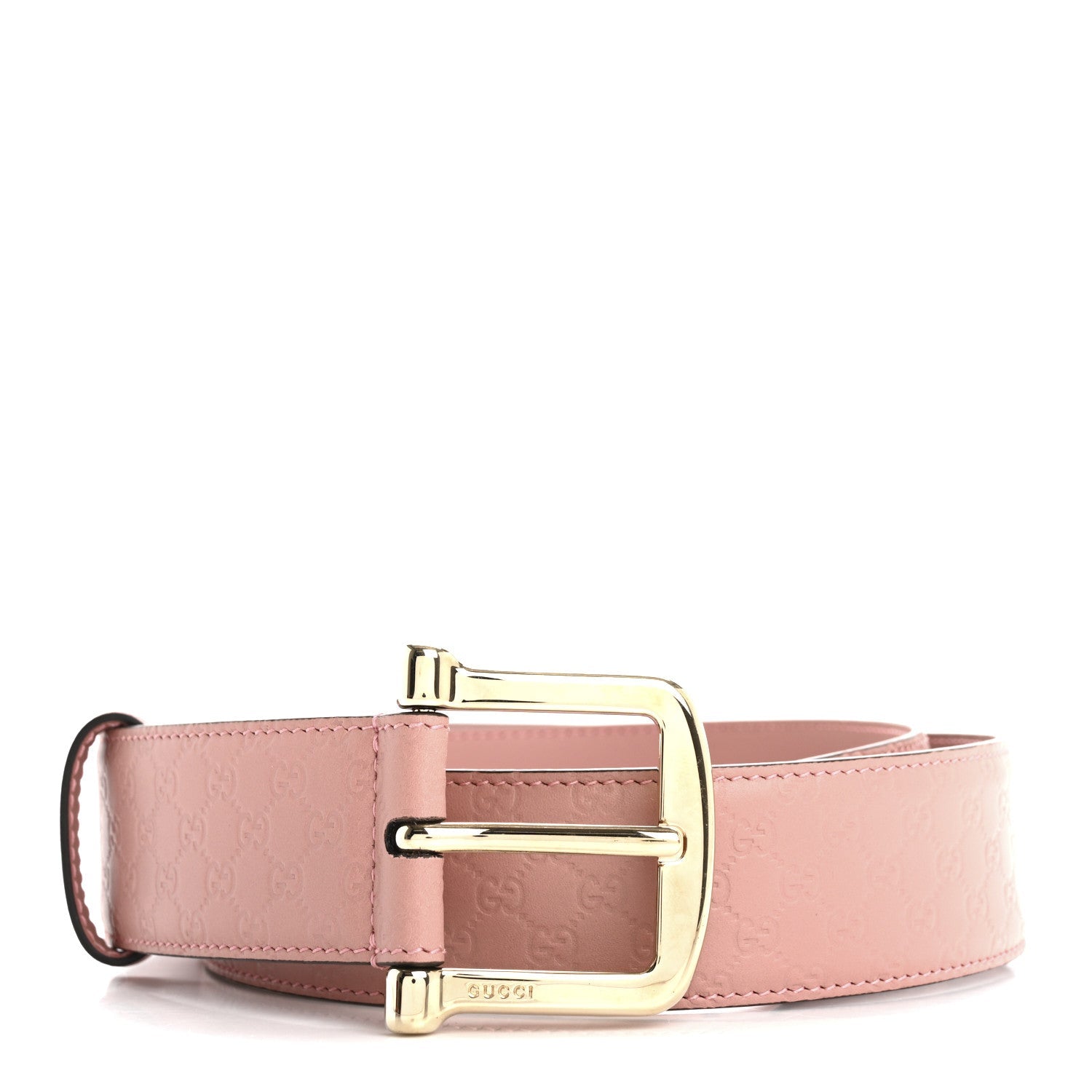 Soft Microguccissima Margaux Calfskin Belt 85 34 Soft Pink