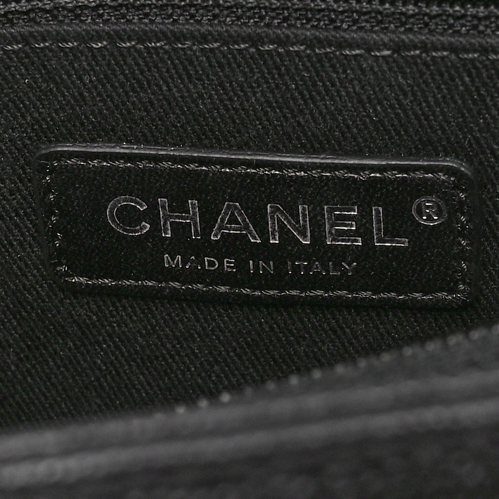 Caviar Chevron Quilted Small Coco Handle Flap So Black
