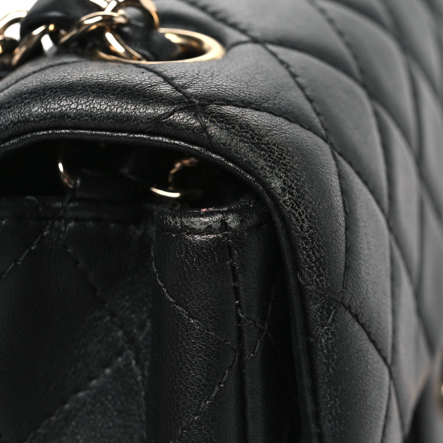 Lambskin Quilted Mini Rectangular Flap Black