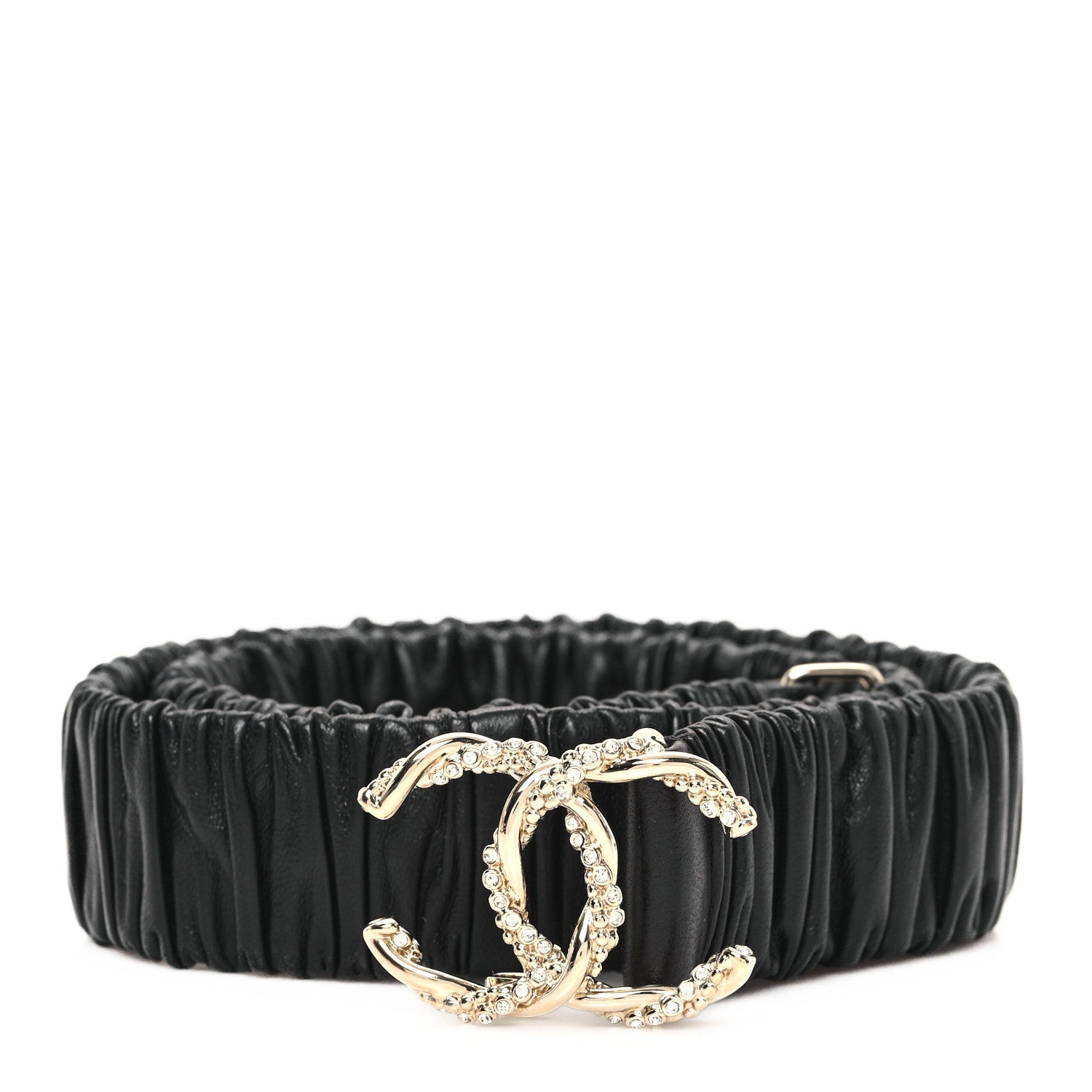 Lambskin Crystal CC Belt 85 34 Black