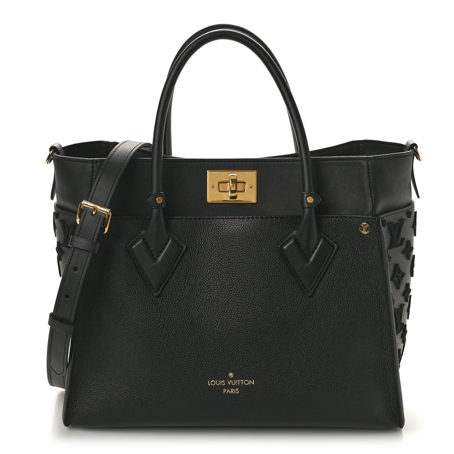 Calfskin Monogram Tufting On My Side Black