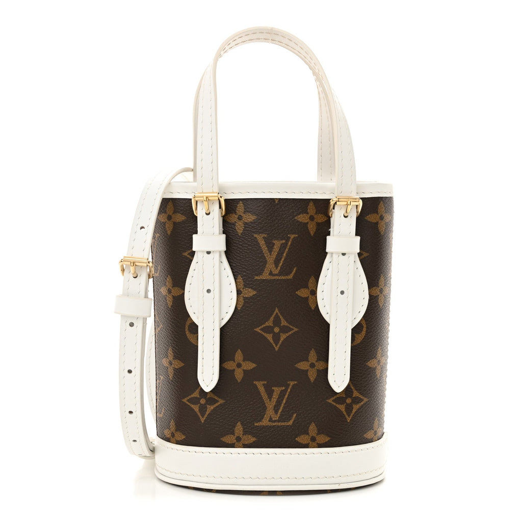 Monogram LV Match Nano Bucket Bag White
