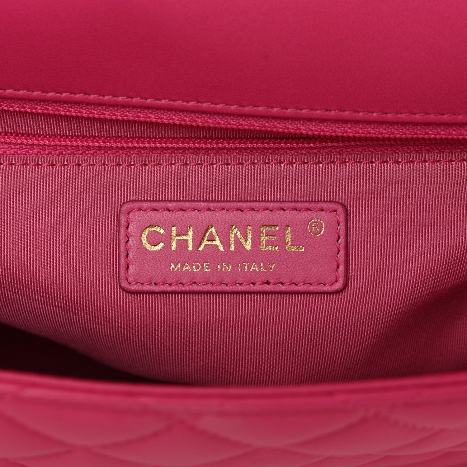 Lambskin Quilted Medium Mademoiselle Chic Flap Fuchsia