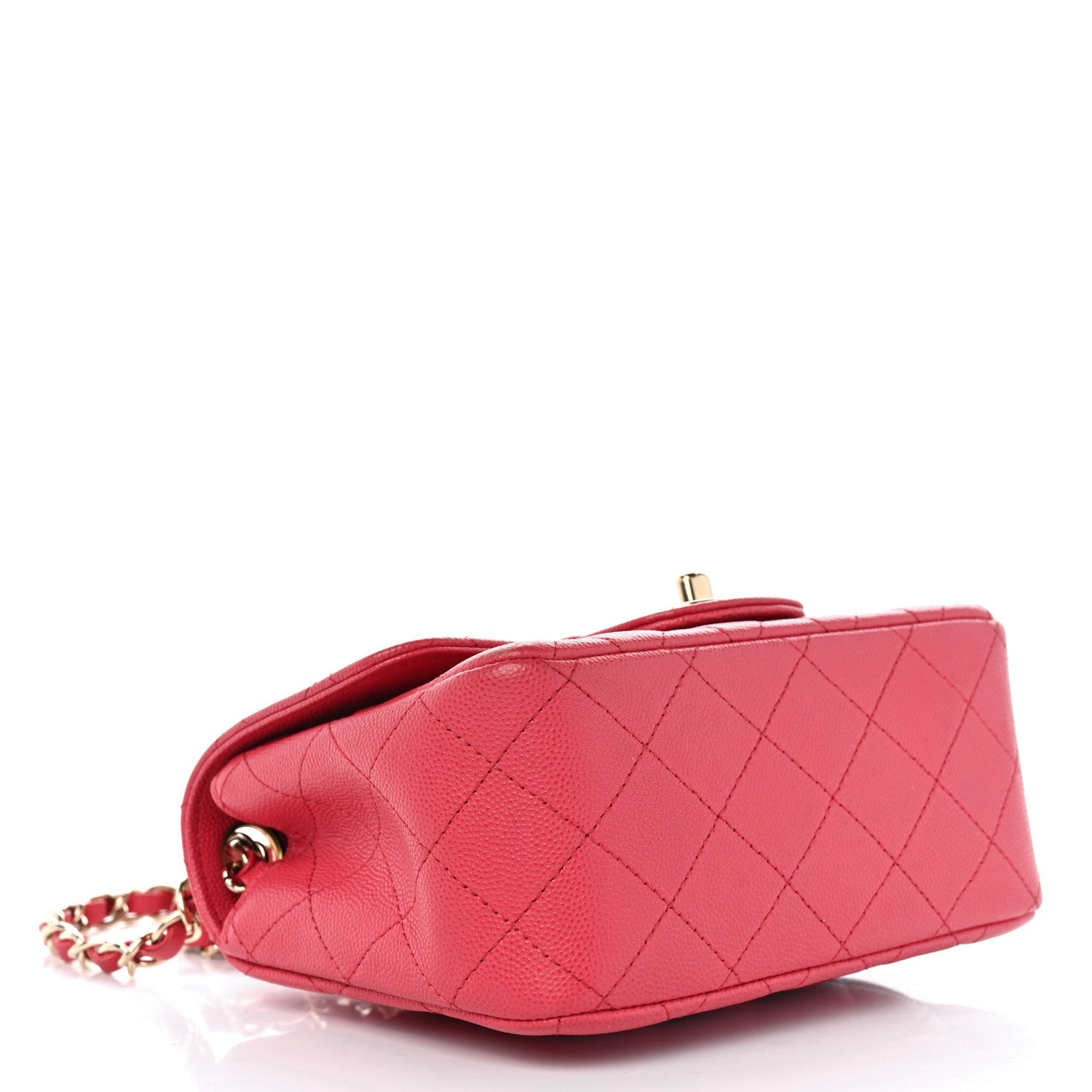 Caviar Quilted Mini Square Flap Pink
