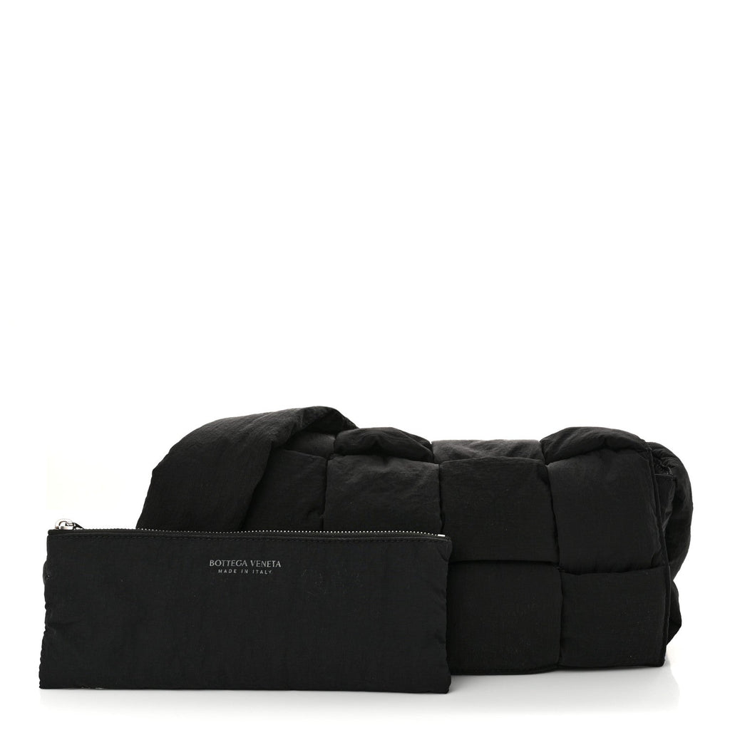 Nylon Intrecciato Padded Tech Cassette Bag Black