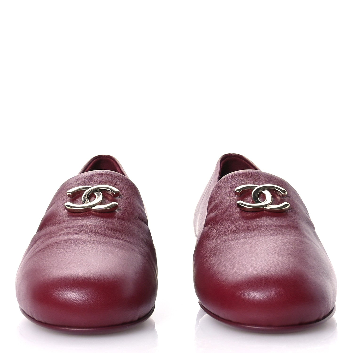 Lambskin CC Loafers 35 Bordeaux