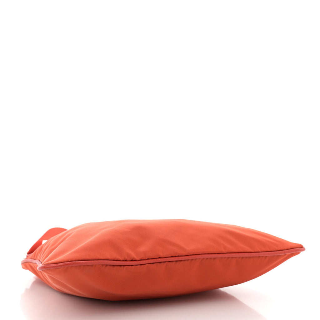 Nylon Vela Flat Messenger Bag Mandarino
