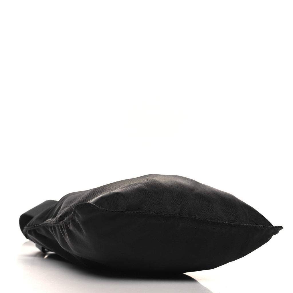 Tessuto Nylon Flat Messenger Bag Black