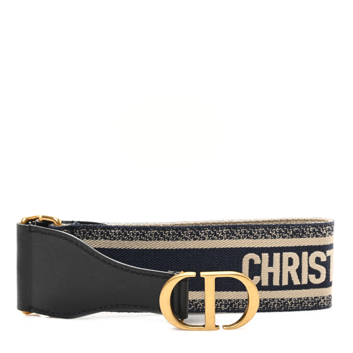 Canvas Embroidered Book Belt 75 30 Bleu
