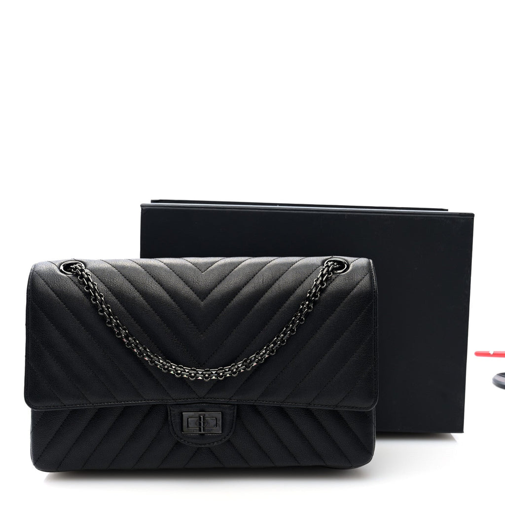 Sheepskin Chevron Quilted 2.55 Reissue 226 Flap So Black