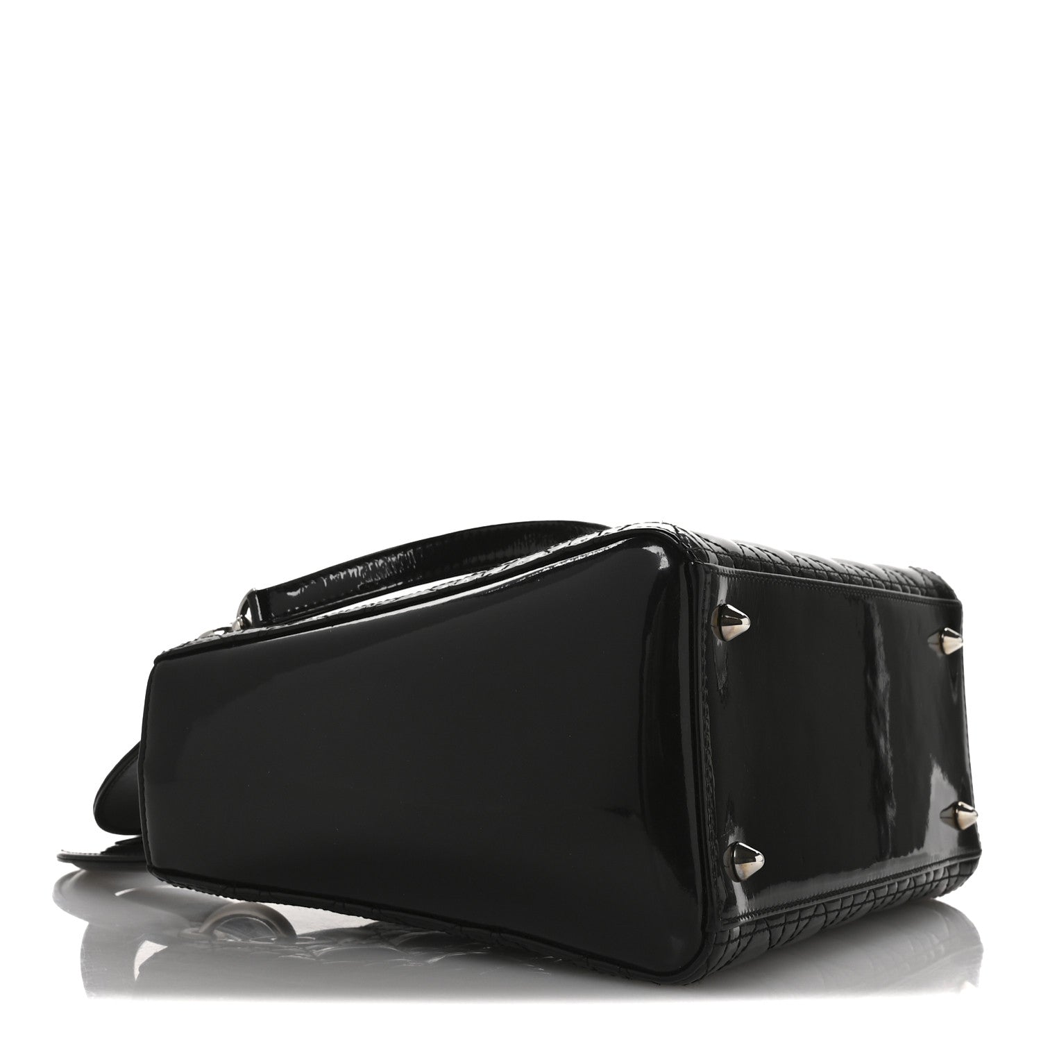 Patent Cannage Medium Lady Dior Black