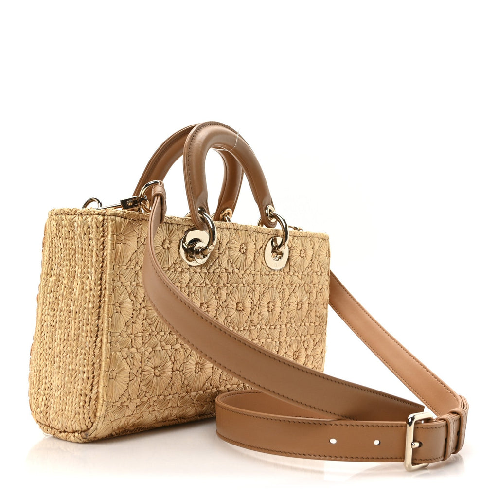 Raffia Floral Cannage Medium Lady D-Joy Natural