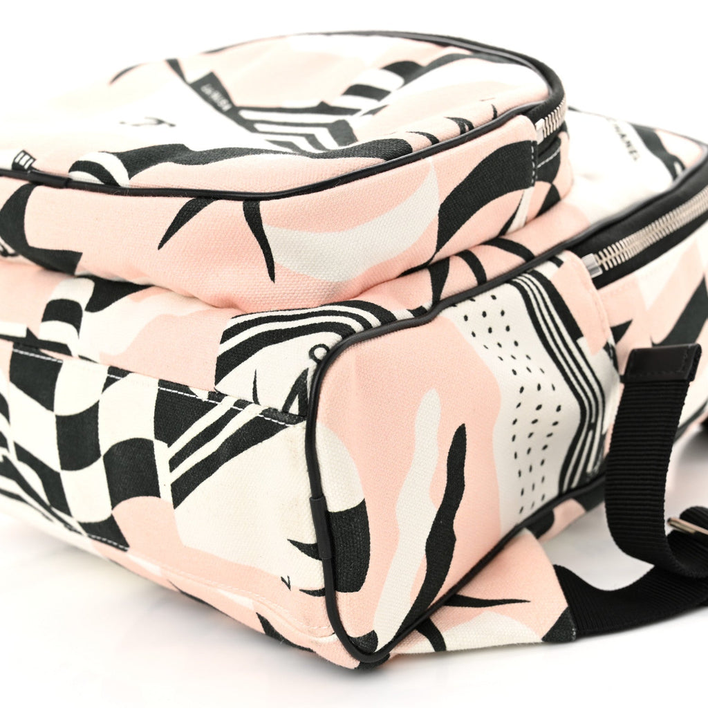 Canvas Cruise La Pausa Print Backpack Pink White Black