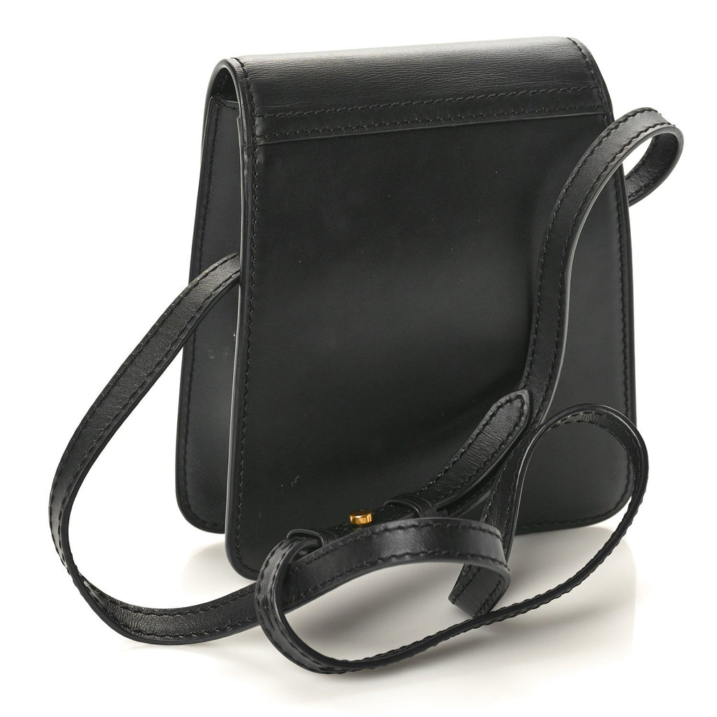 Smooth Calfskin North South Kaia Satchel Black