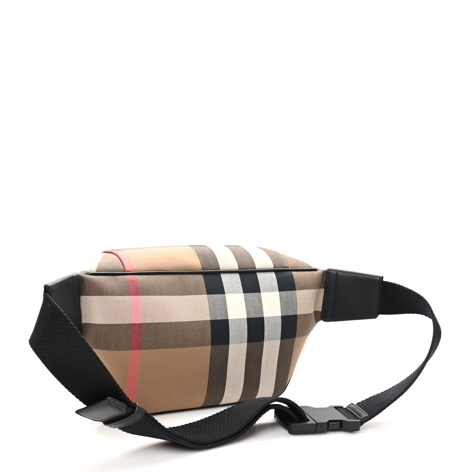 Nylon Giant Check Medium Sonny Bum Bag Taupe Brown