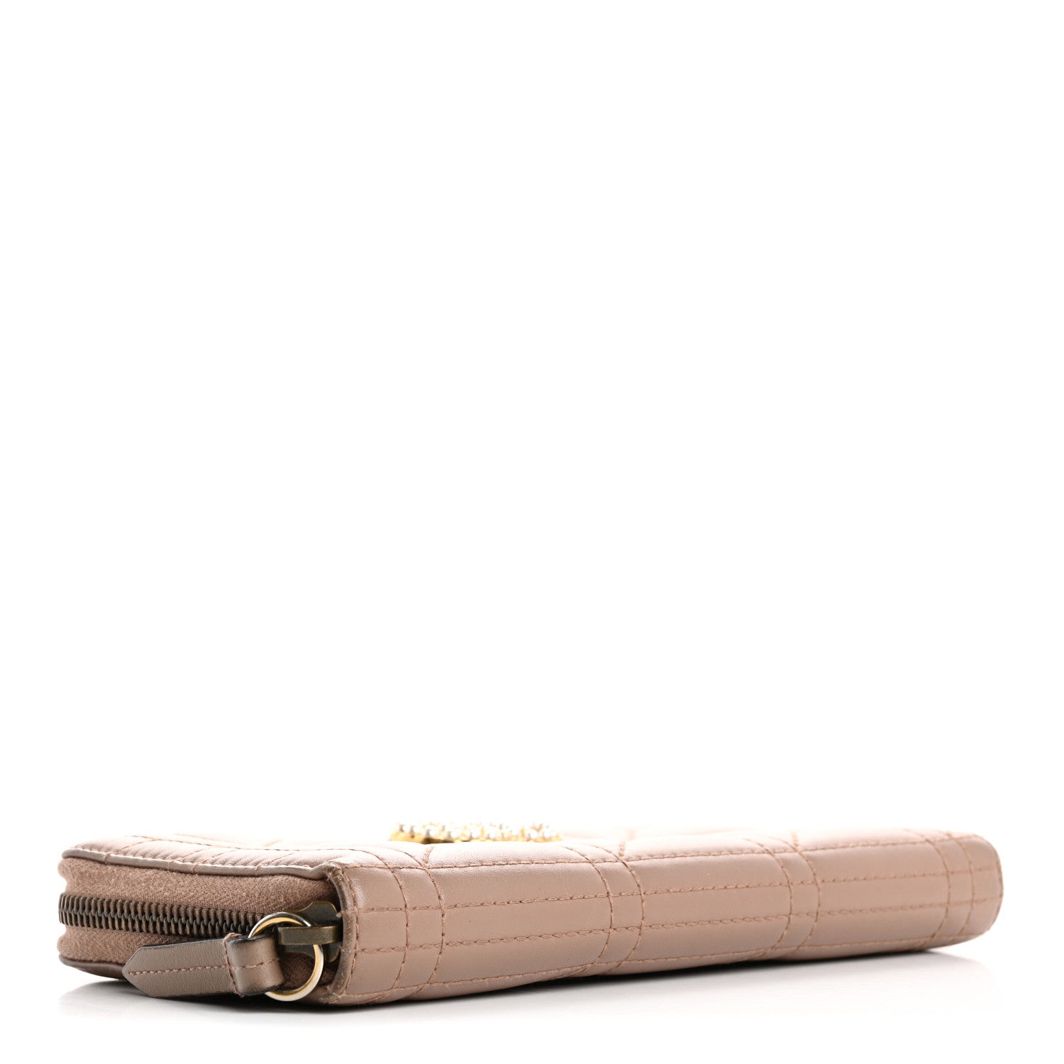 Calfskin Matelasse Pearly GG Marmont Zip Around Wallet Porcelain Rose
