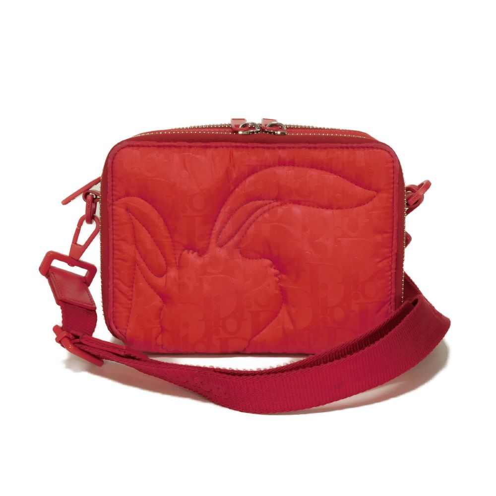 Dior Mirage Quilting Rabbit Messenger Nylon Shoulder Bag