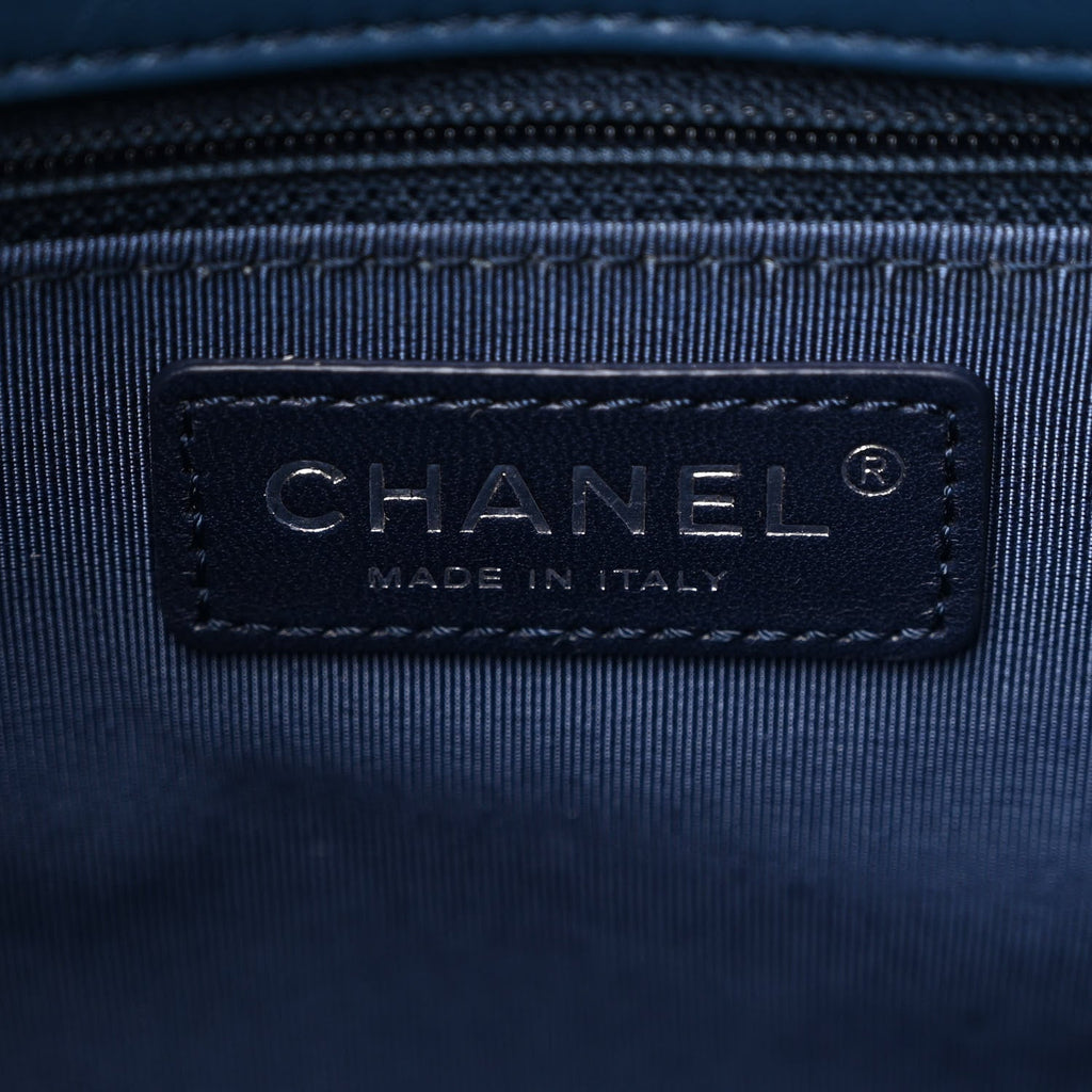 Lambskin Quilted Medium Urban Delight Tote Blue