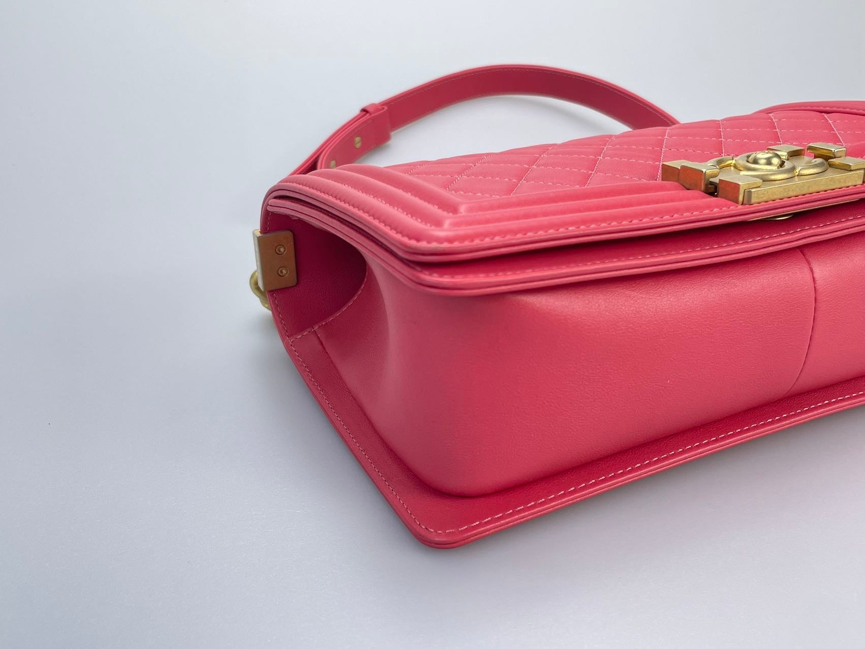 Chanel Medium Le boy Bag in Hot Pink with Gold Hardware
