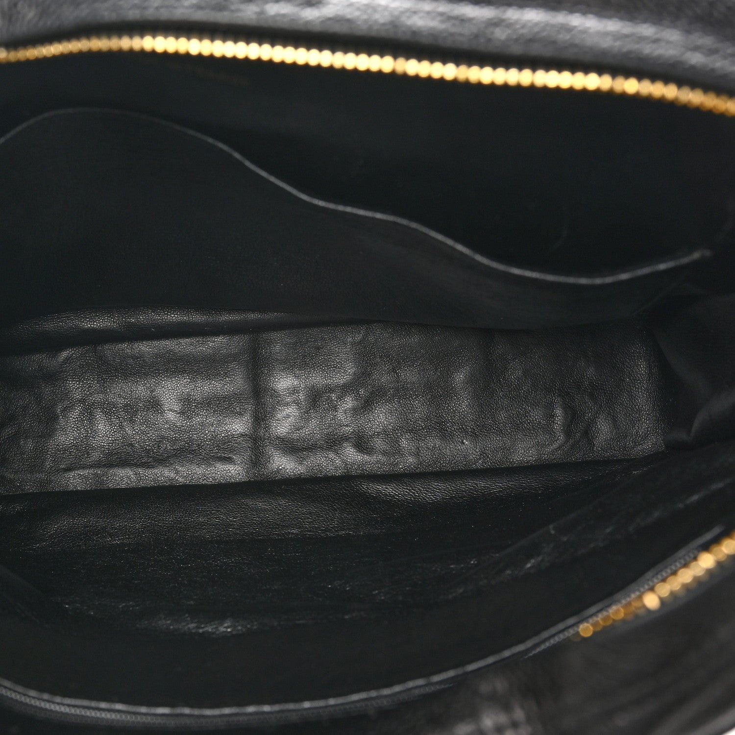 Caviar Vertical Quilted Flap Camera Bag Black