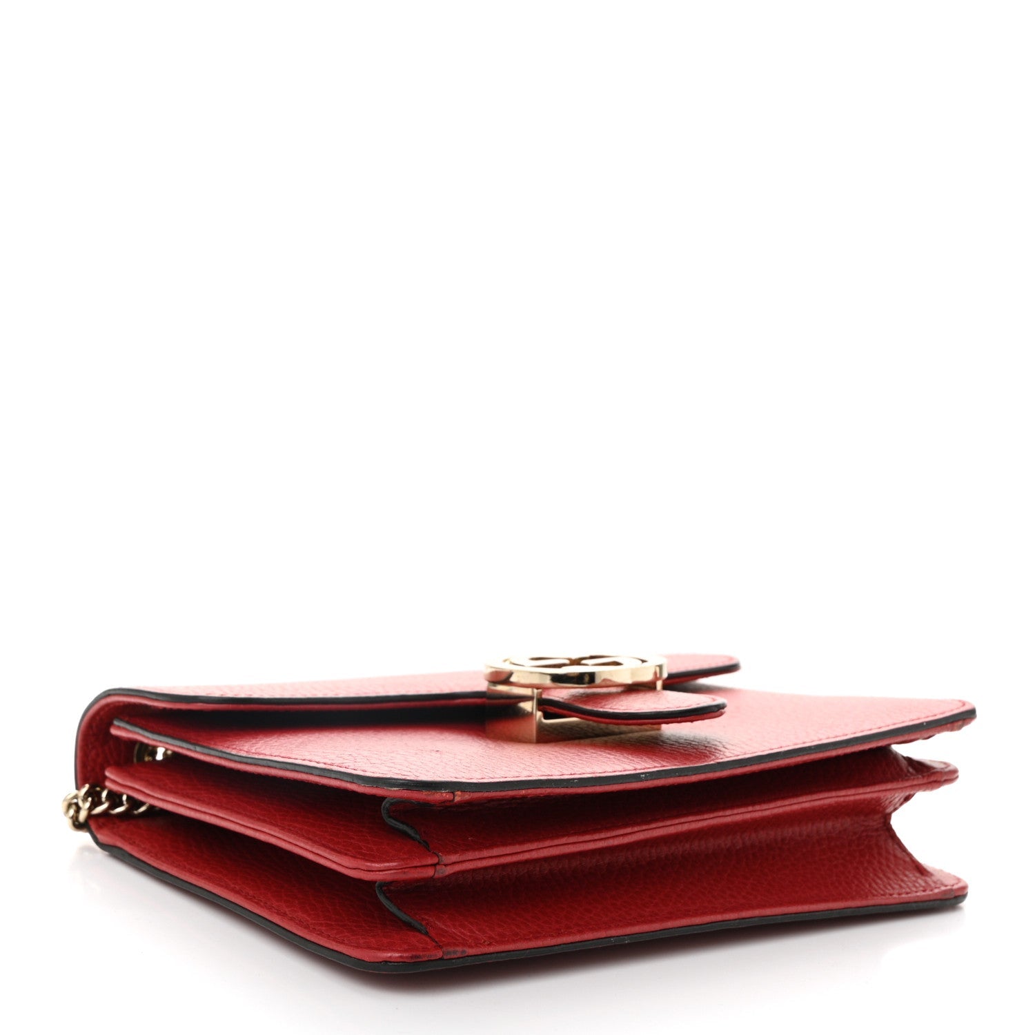 Dollar Calfskin Small Interlocking G Shoulder Bag Red