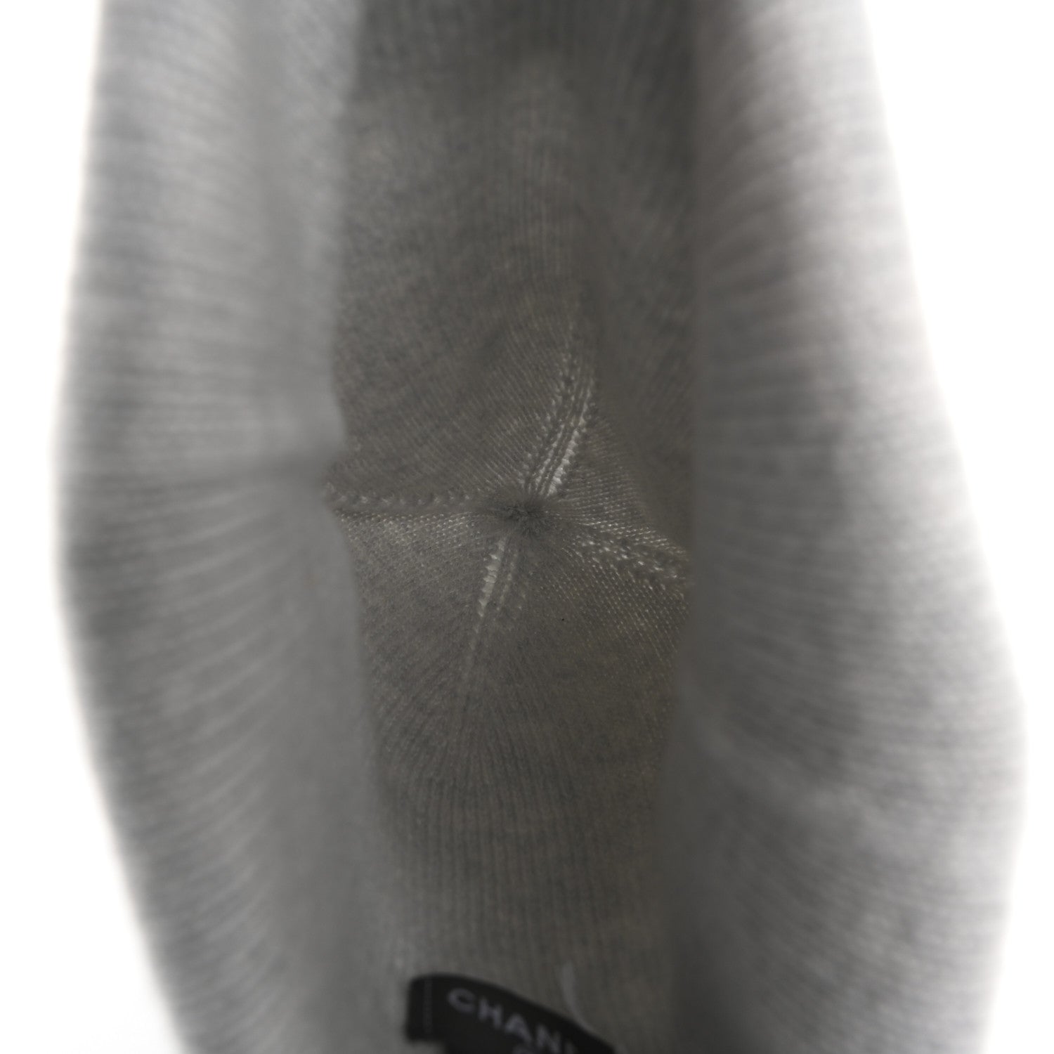 Cashmere Crystal CC Heart Beanie Hat Light Grey