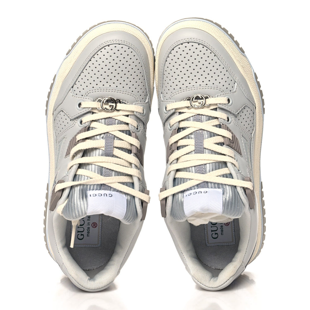 Calfskin Perforated Sneakers 36 Smoky Grey