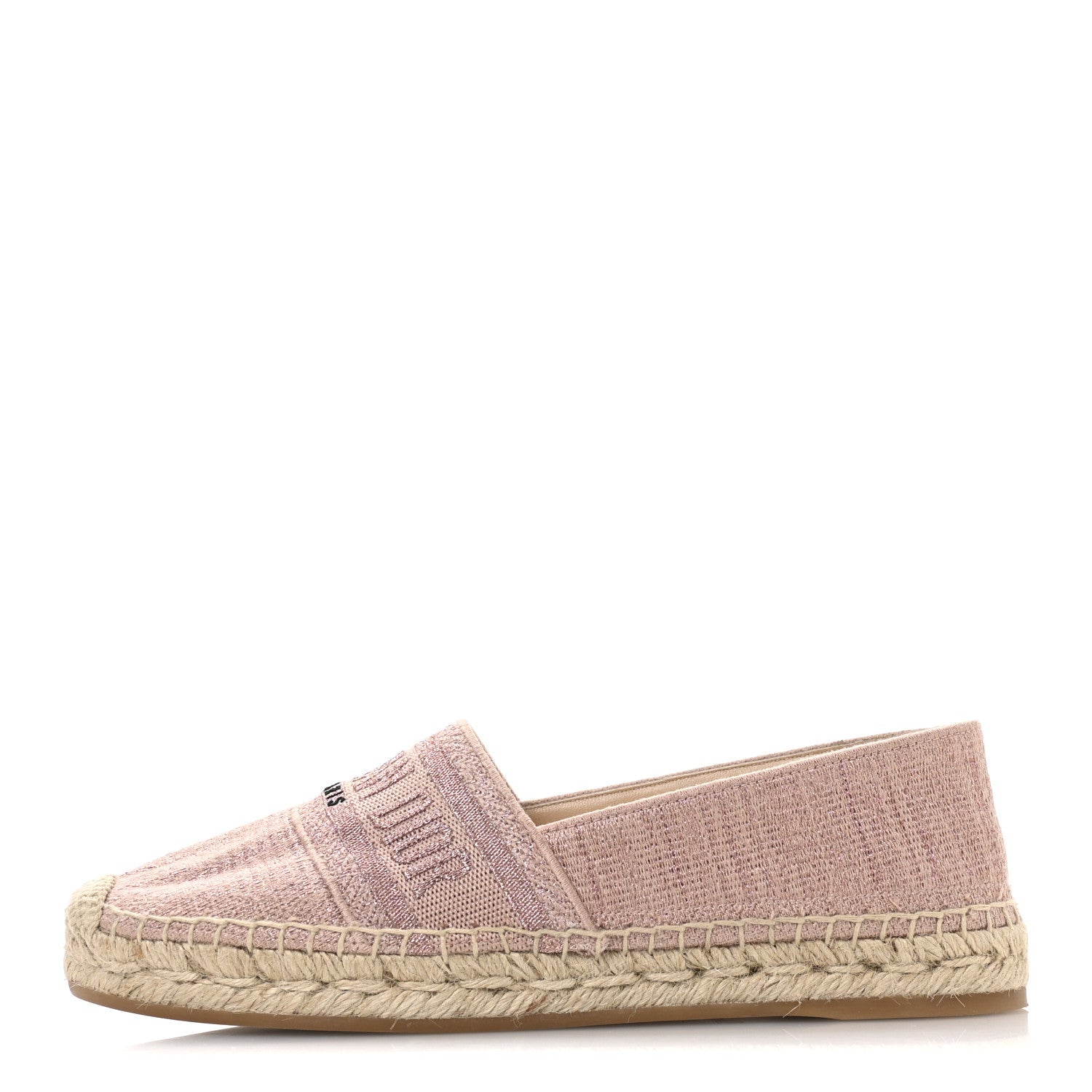 Metallic Cotton Embroidered Granville Espadrille 37 Rose