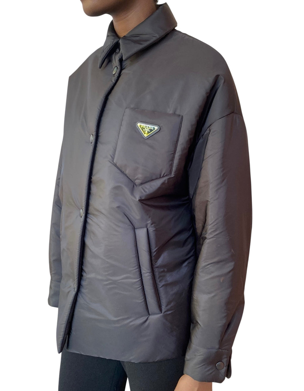 Prada Black Re-Nylon Blouson Padded Shacket - 36 / US 2