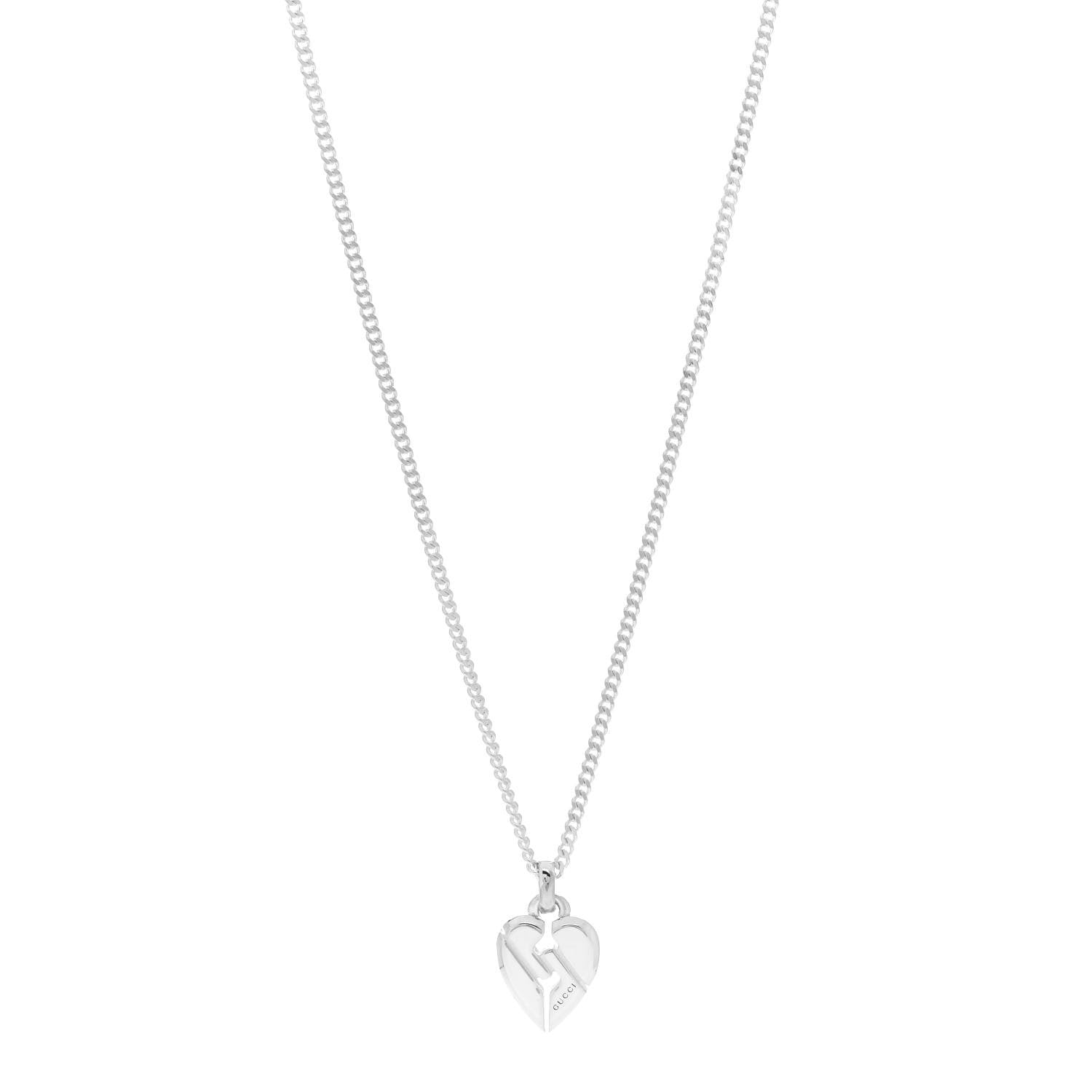 Sterling Silver Heart Knot Pendant Necklace
