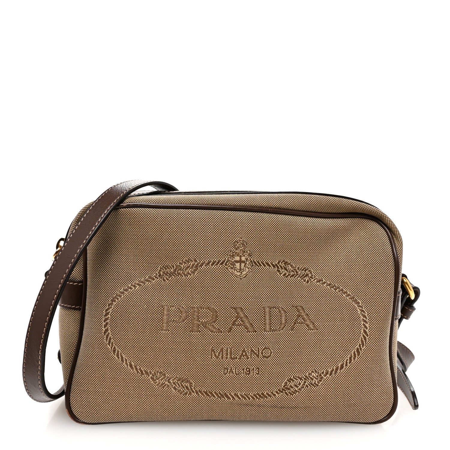 Jacquard Logo Camera Bag Corda Bruciato