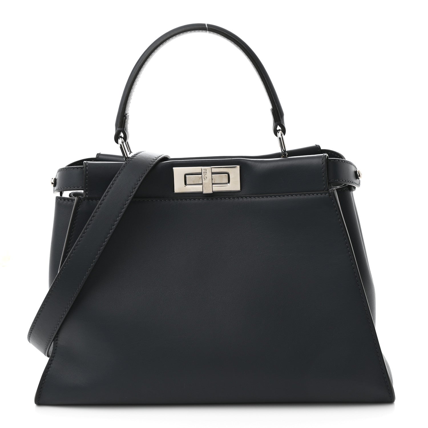 Vitello Seta Shiny Nappa Elaphe Medium Peekaboo Iconic Satchel Notturno Natural
