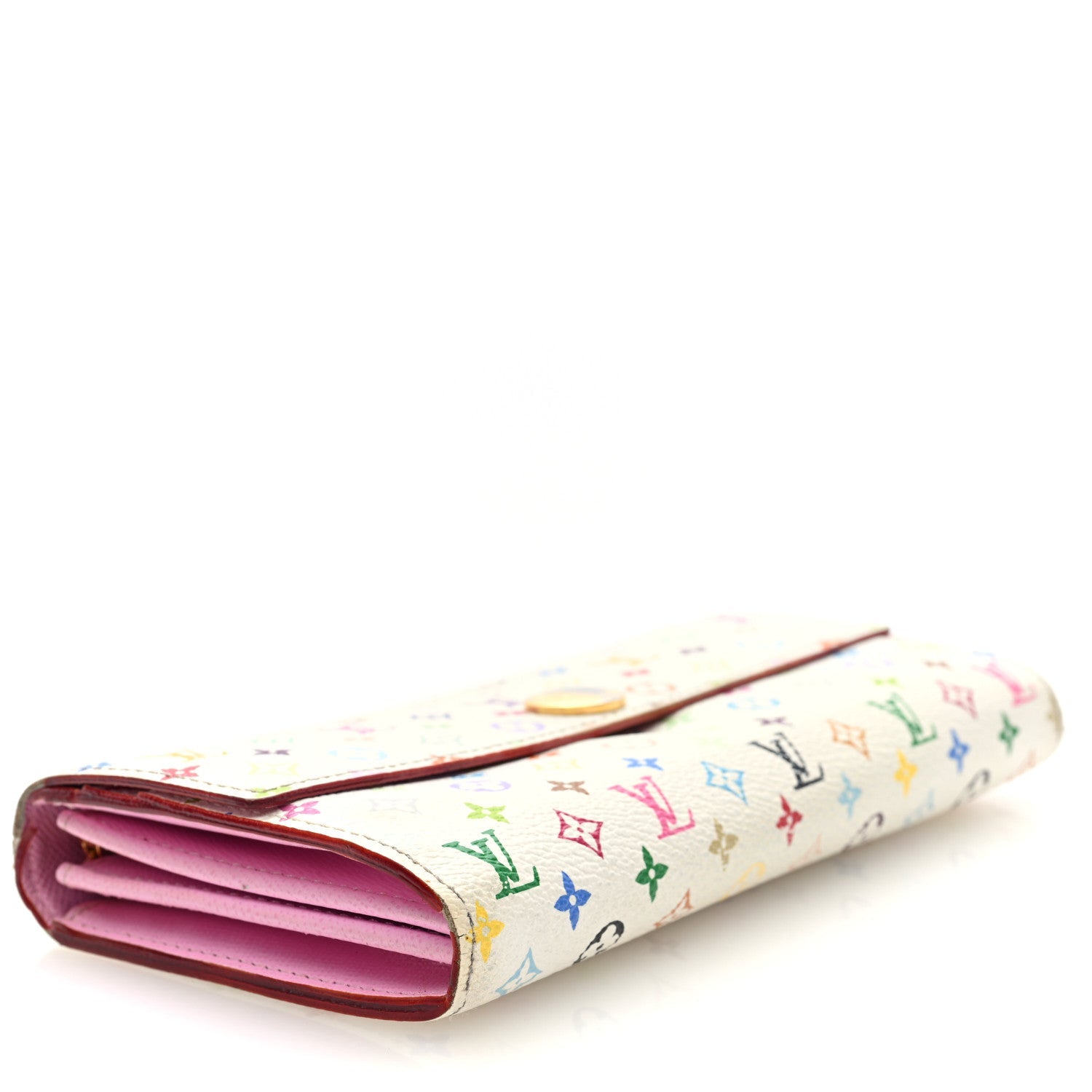 Monogram Multicolor Sarah Wallet White Litchi