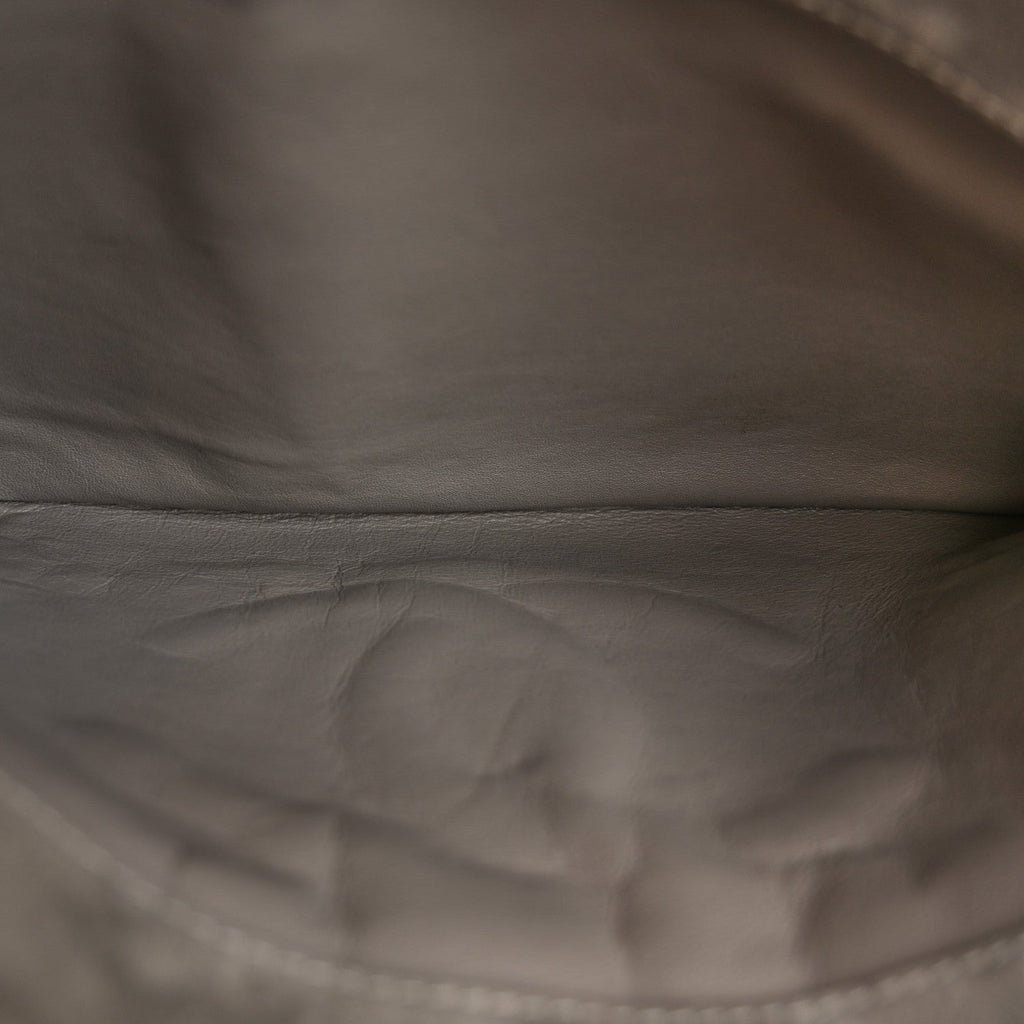 Iridescent Calfskin CC East West Shopping Tote Light Grey