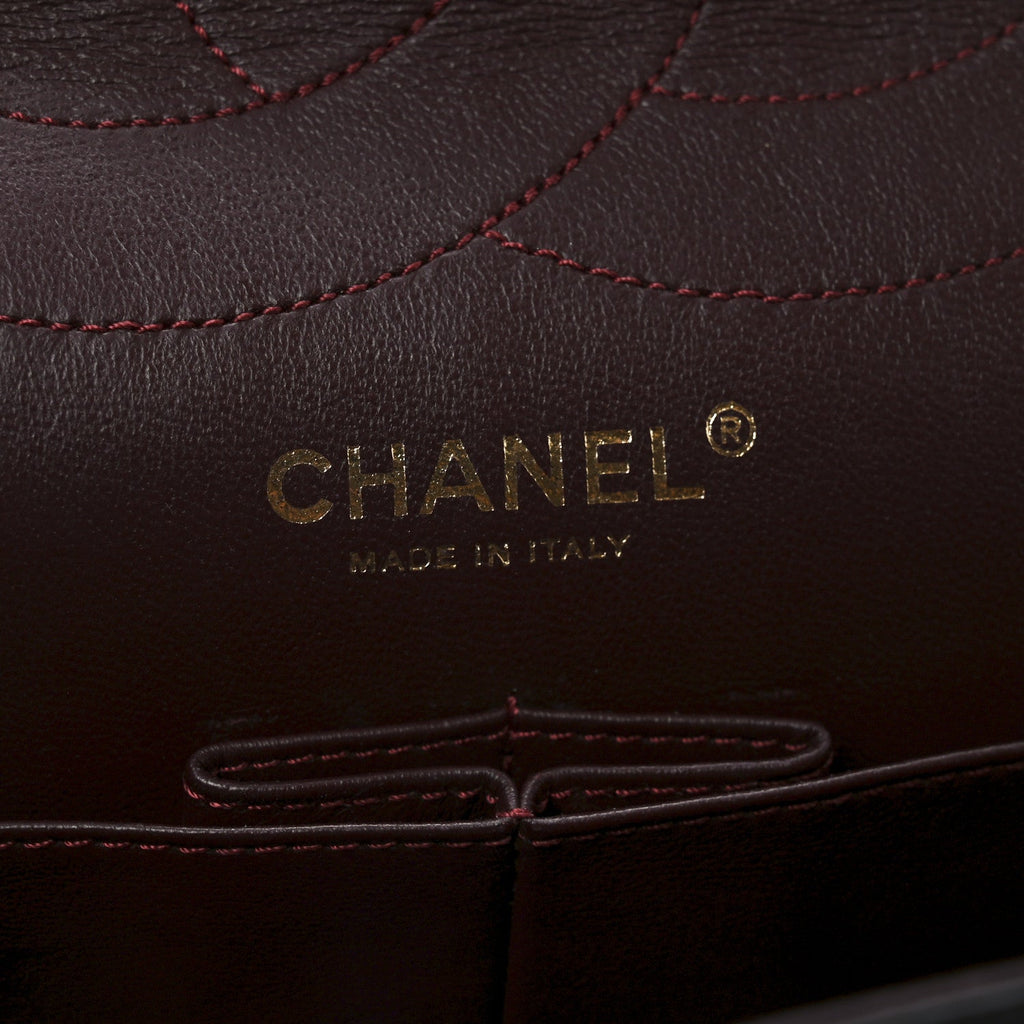 Aged Calfskin Quilted 2.55 Reissue 227 Flap Black