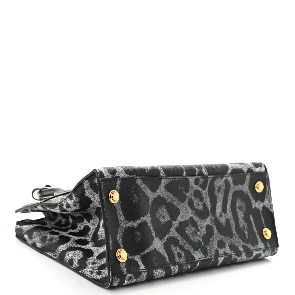 Canvas Calfskin Wild Animal Print City Steamer MM Black
