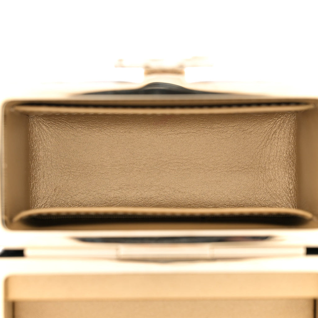Lambskin Quilted Small Box With Chain Black
