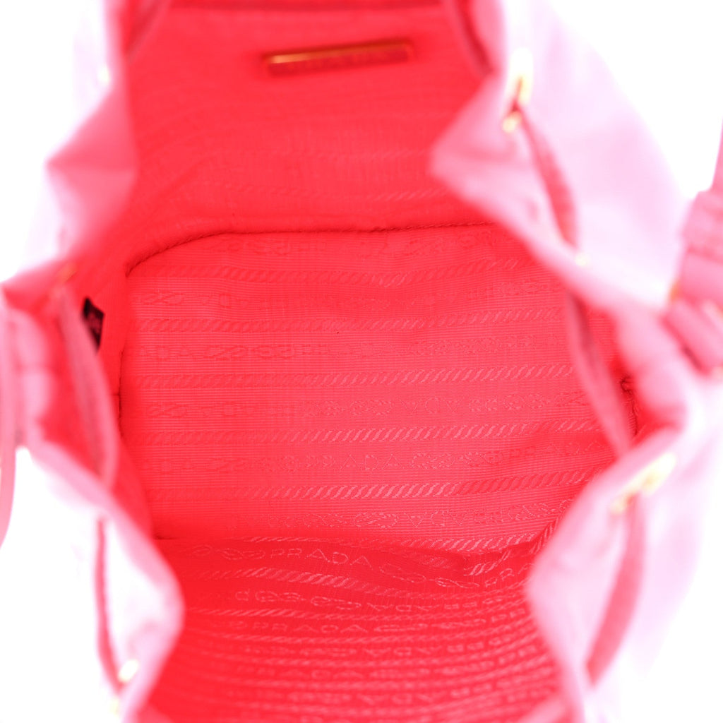Re-Nylon Saffiano Mini Re-Edition 1978 Bucket Bag Begonia