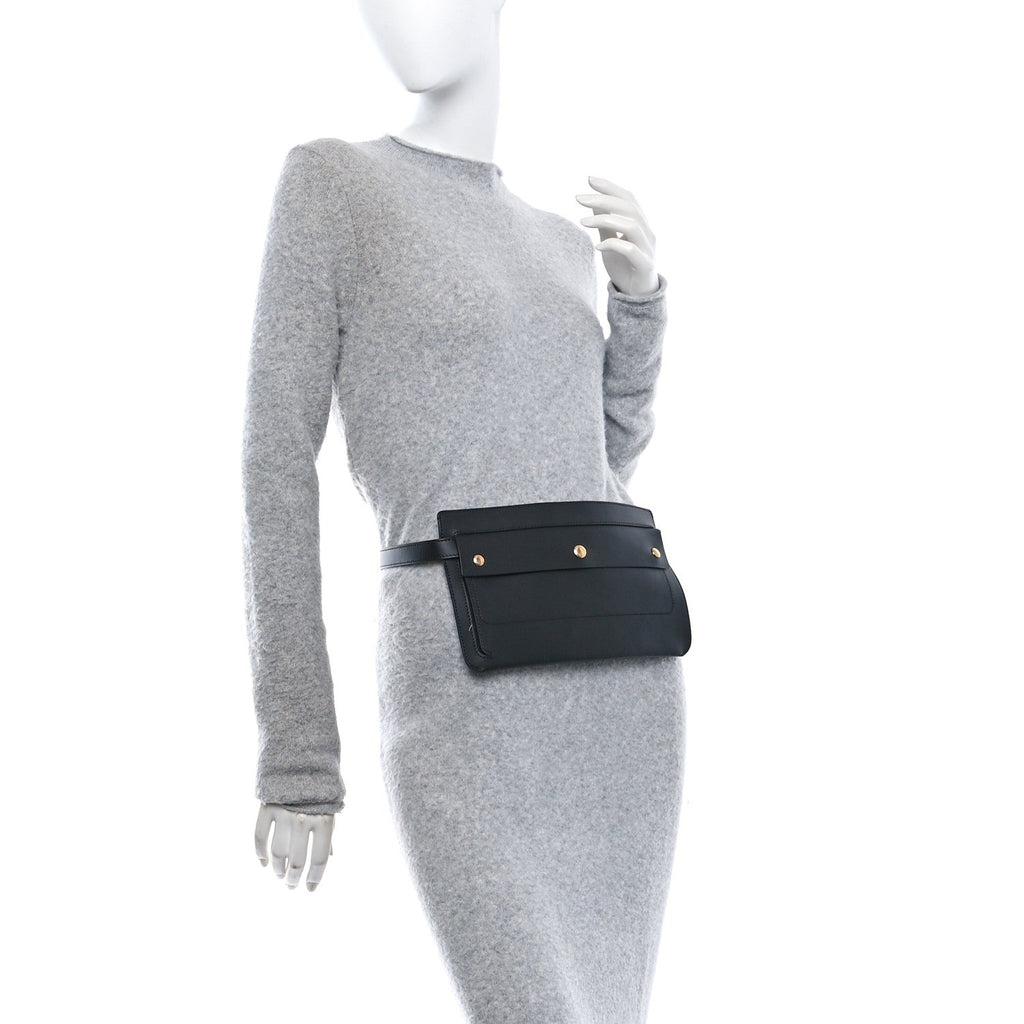 Calfksin Slim Belt Bag Black