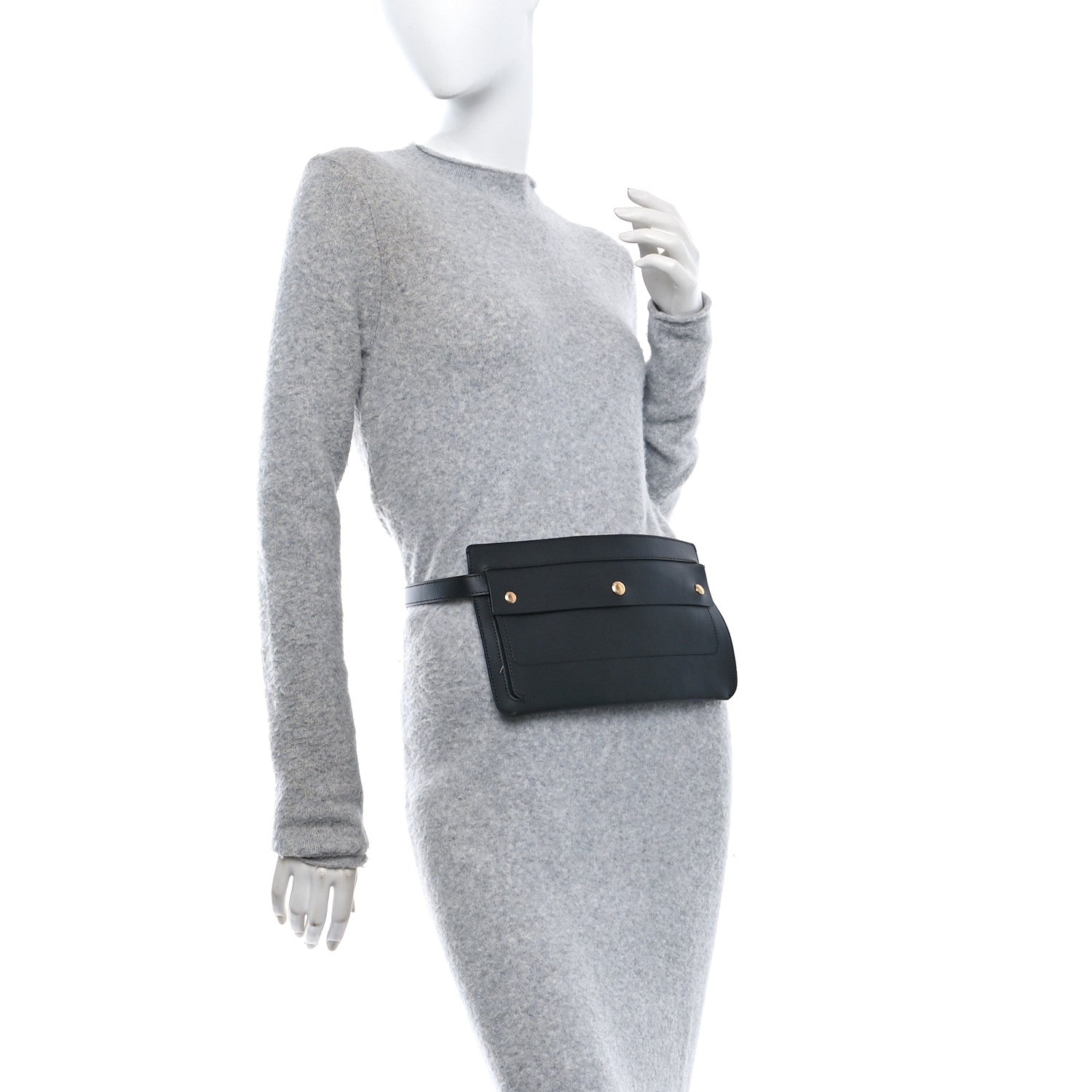 Calfksin Slim Belt Bag Black
