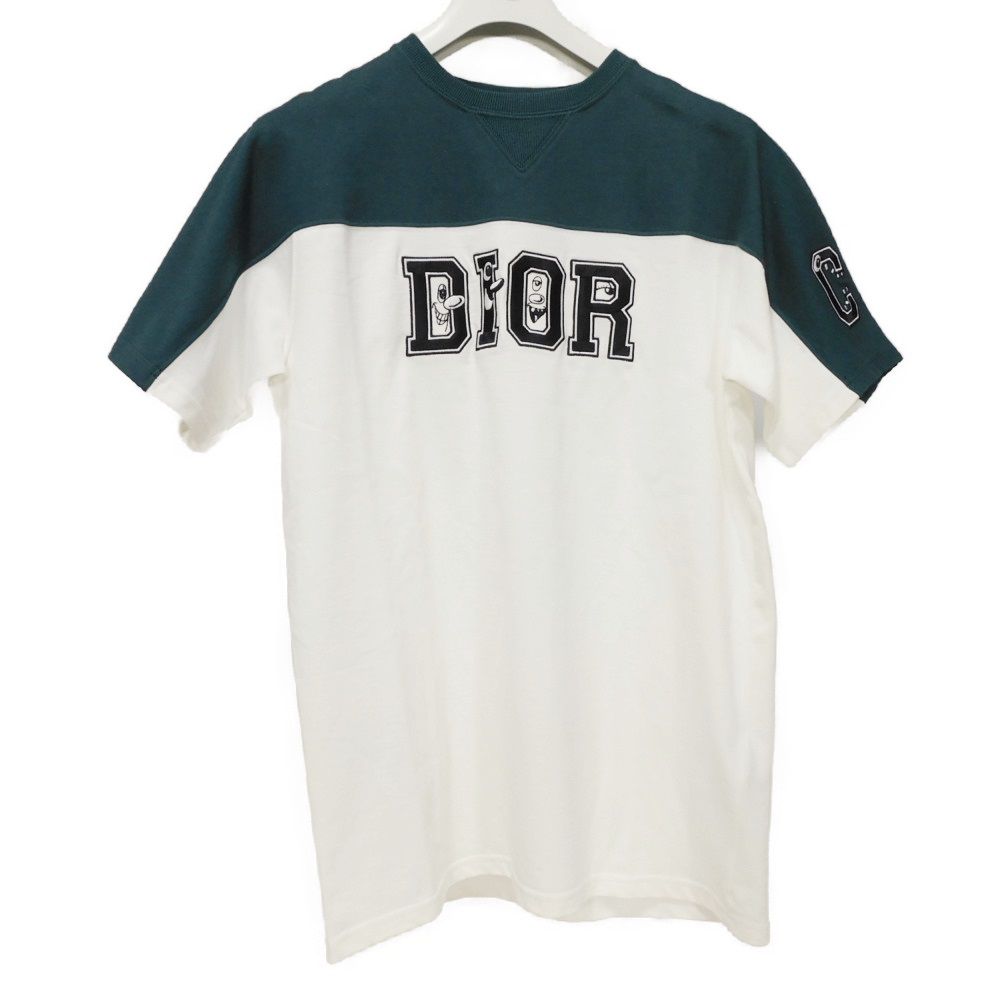 Dior Logo Patch Crewneck Cotton T-shirt