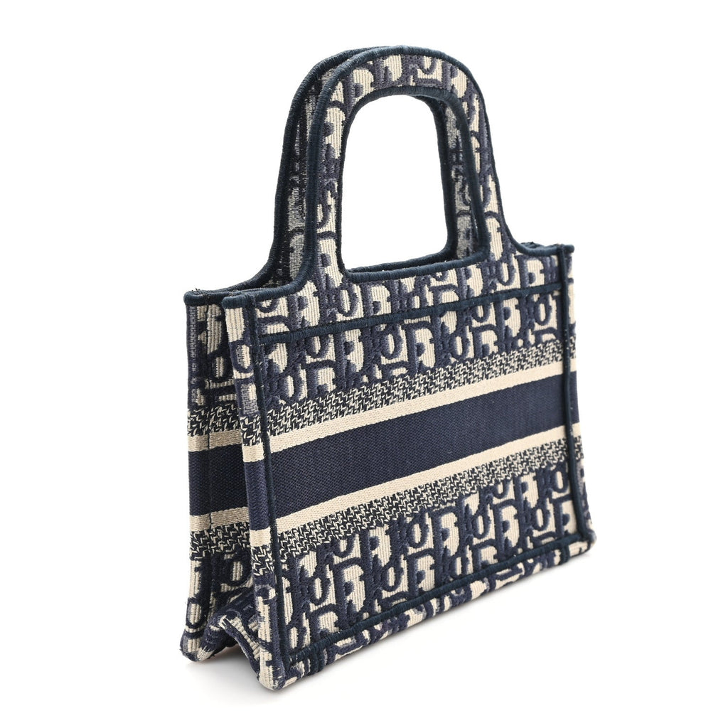 Oblique Mini Book Tote Blue Multicolor