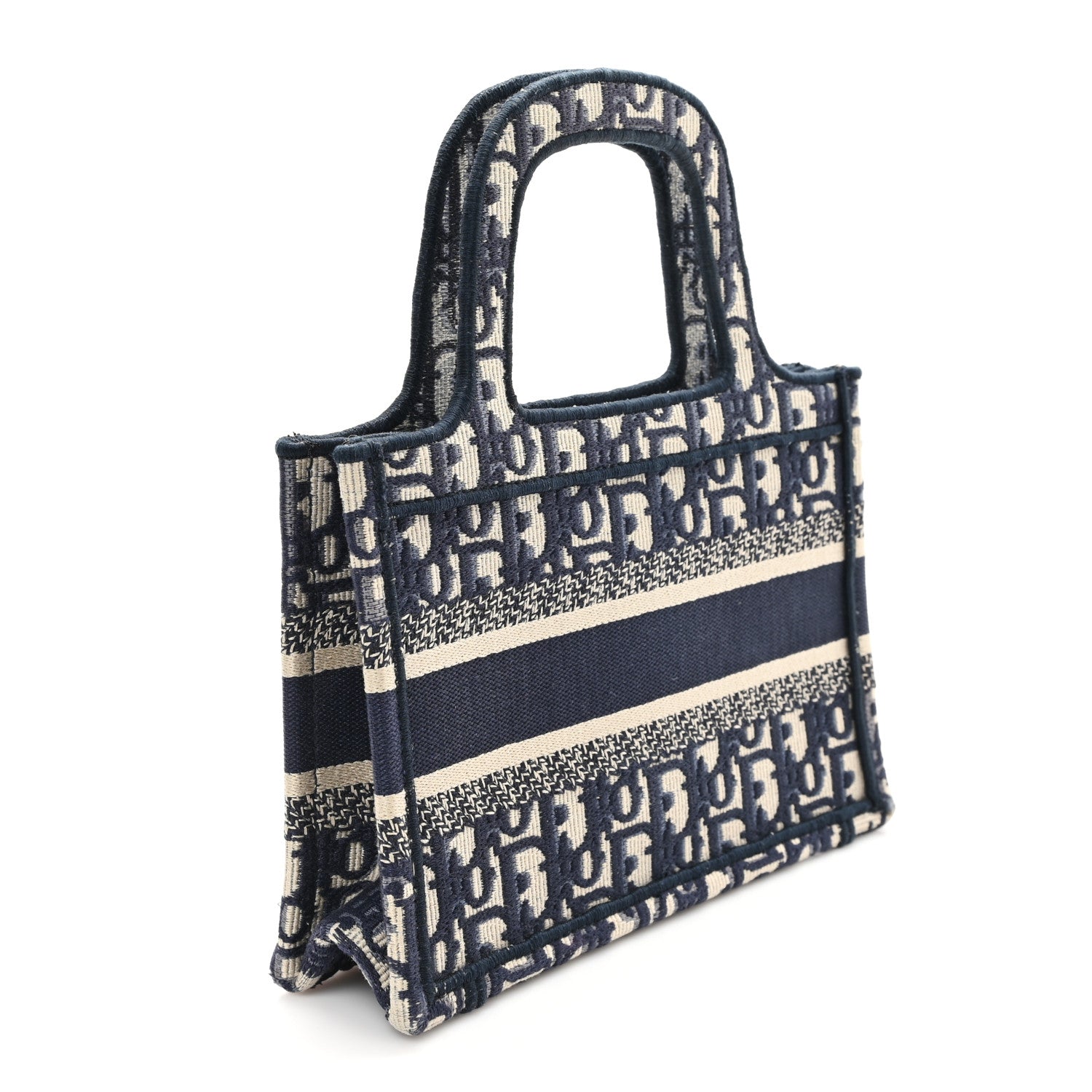 Oblique Mini Book Tote Blue Multicolor