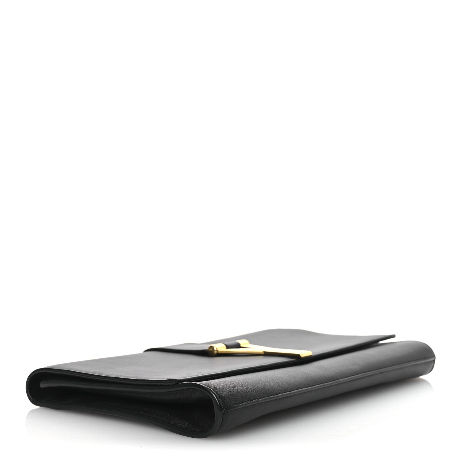 Calfskin Classic Y Ligne Clutch Black