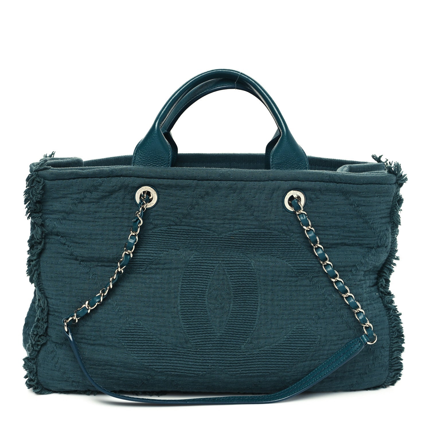 Canvas Large Double Face Shopping Tote Green